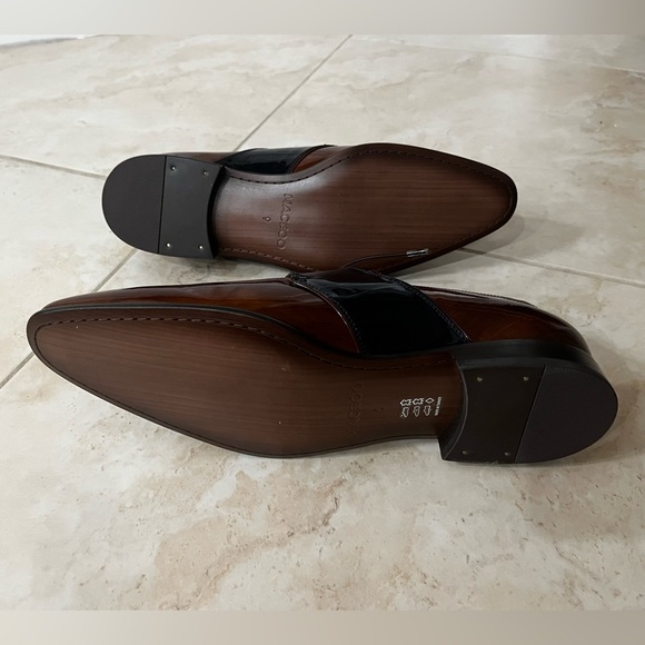 *NEW* Glossy Brown Maceoo Dress Shoes (US Size 9) - Picture 2 of 6